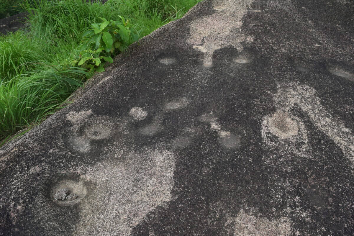 Giant footprints.