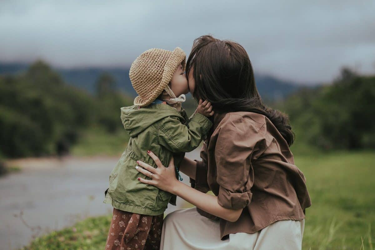 mother, daughter, kiss, parent, child, people, happy mothers day, family, love, closeup, mom, mum