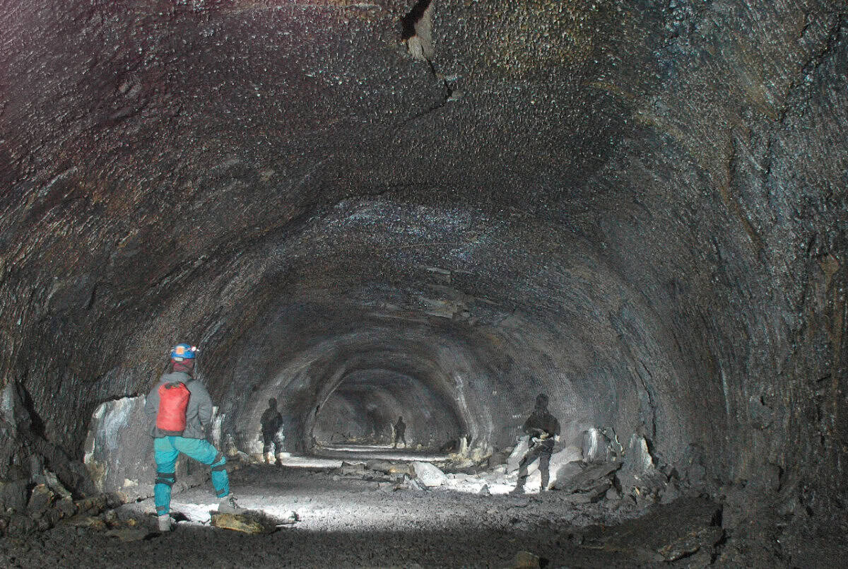 Lava tube cave.