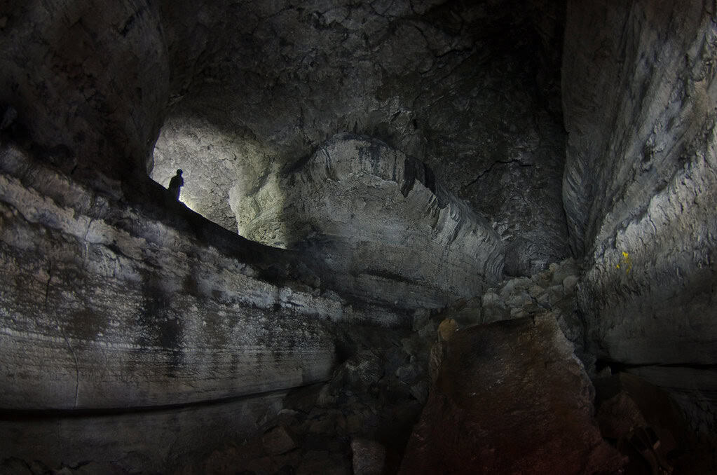 Lava tube cave.