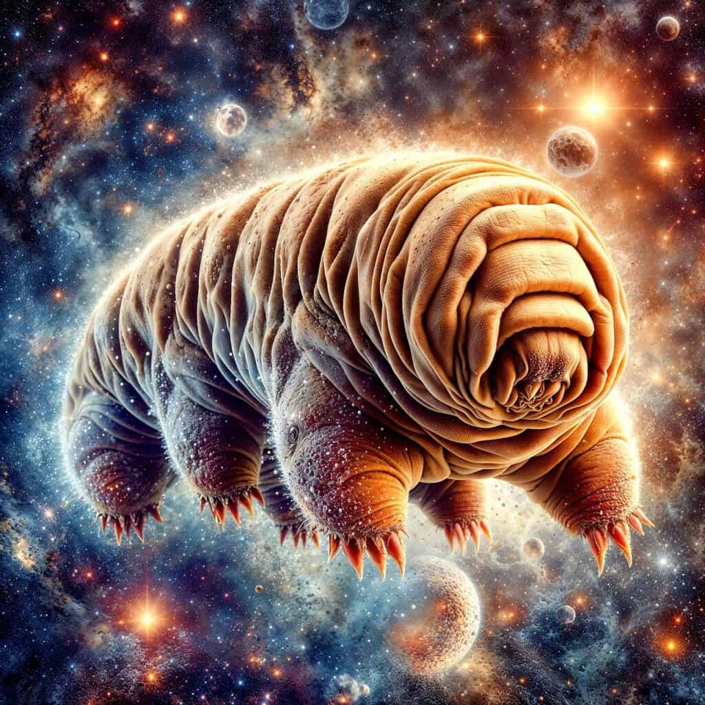 tardigrade, creature, cosmos, universe, animal, extremophil, to survive, space travel, space, astronomy, biology, astrobiology, science, xenobiology, microscopic, art, evolution, genetics, nature, background, wallpaper