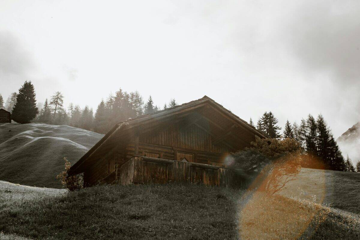 A house in an elevated terrain.