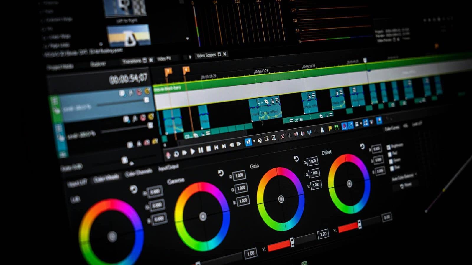 green and black audio mixer