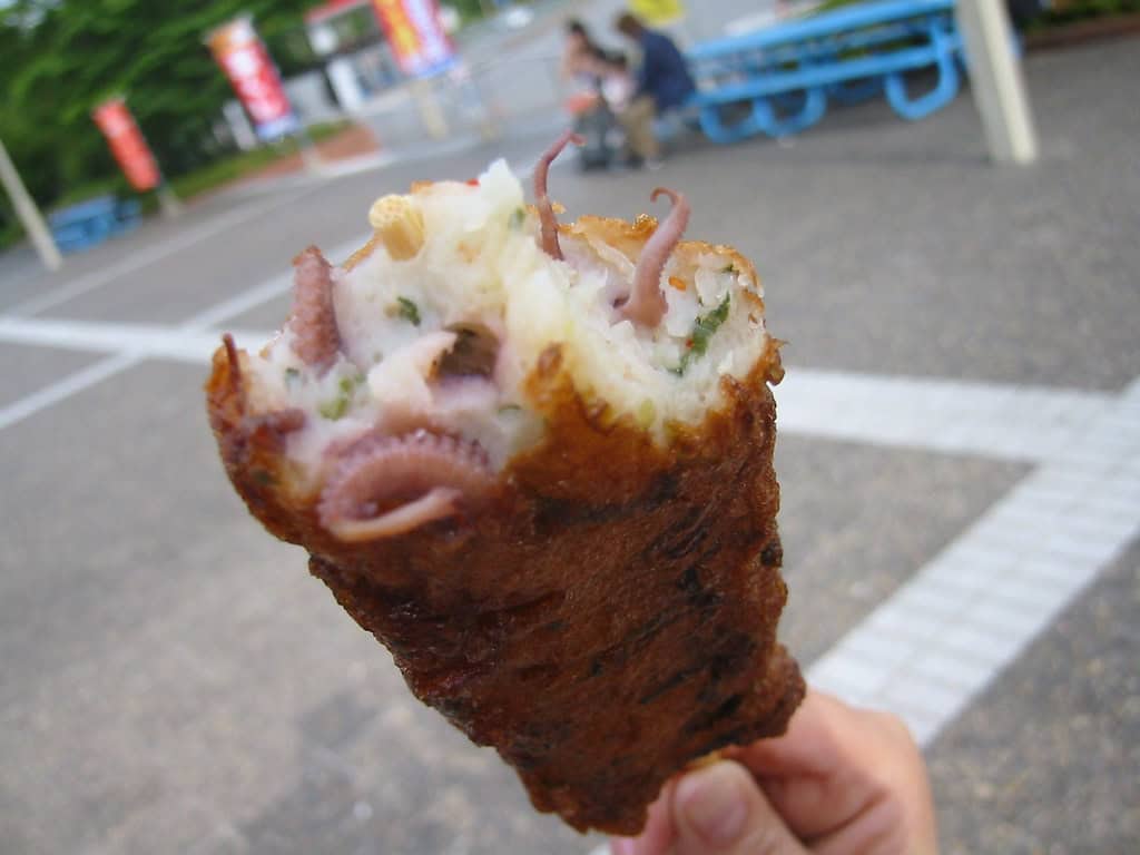 Octopus Tempura on a stick