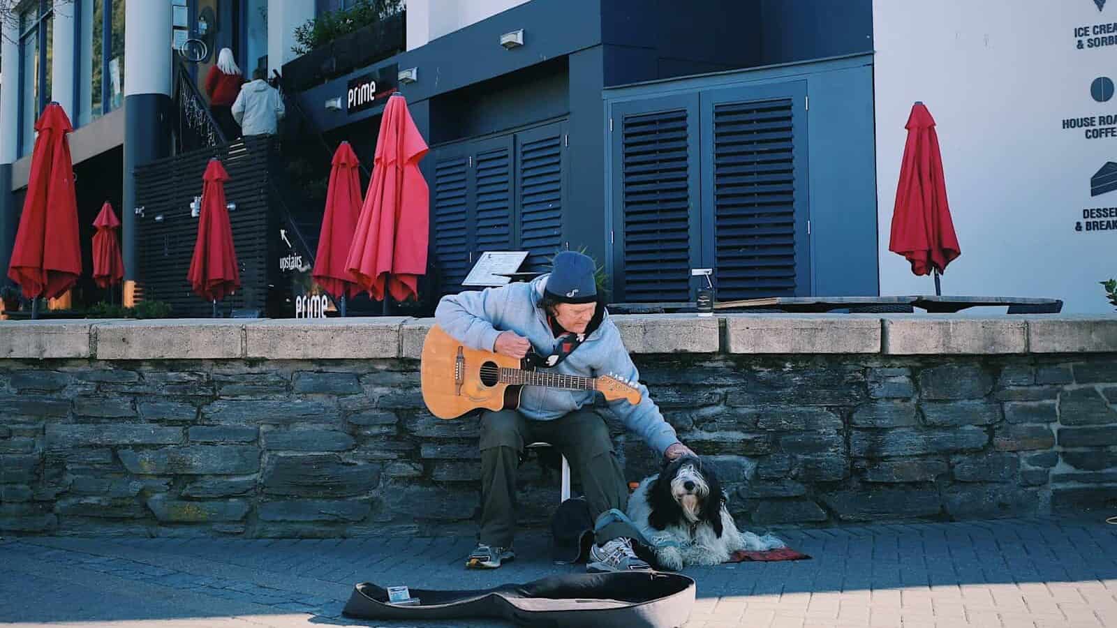 man playing guitar