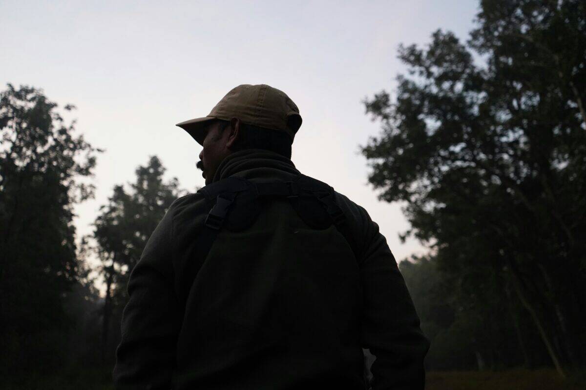 A man exploring the wild.