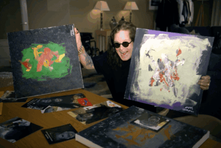 Ozzy Osbourne Collaborates with Chimpanzees on Abstract Art