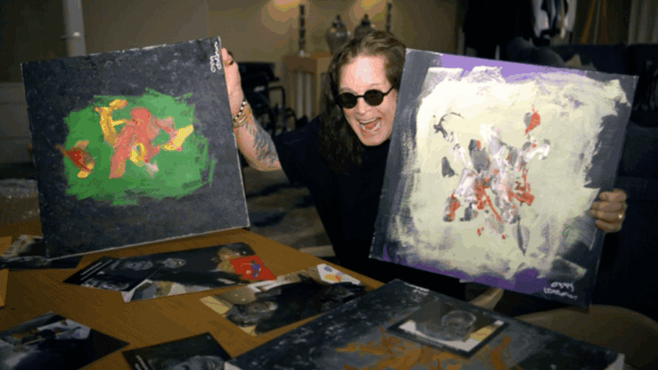 Ozzy Osbourne Collaborates with Chimpanzees on Abstract Art