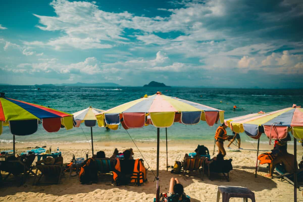 A typical ambiance at a beach.
