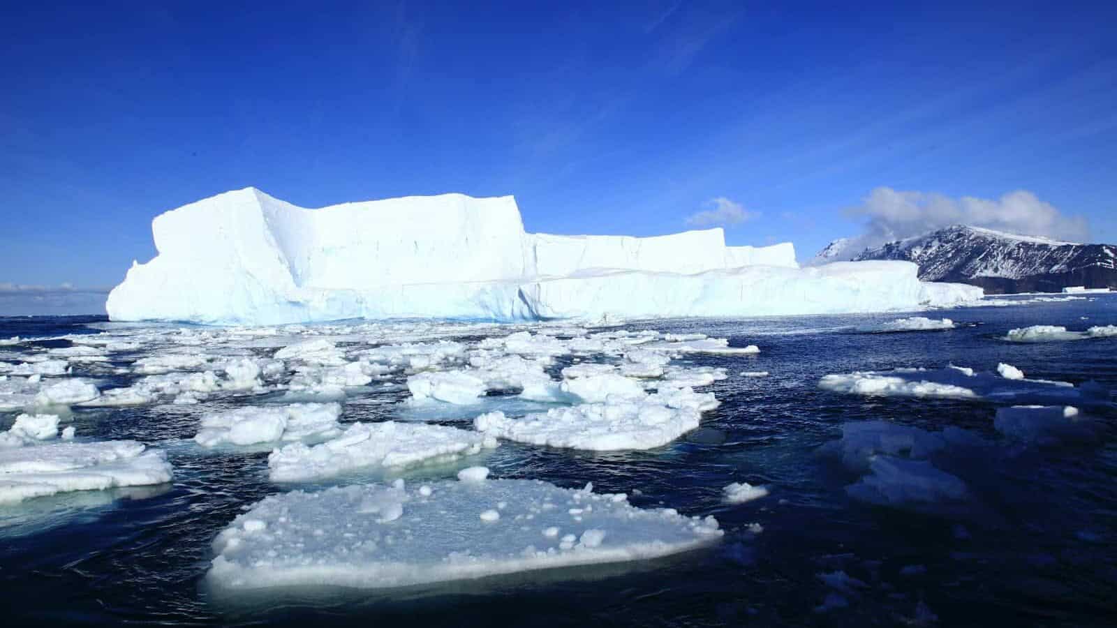 ice berg on body of water