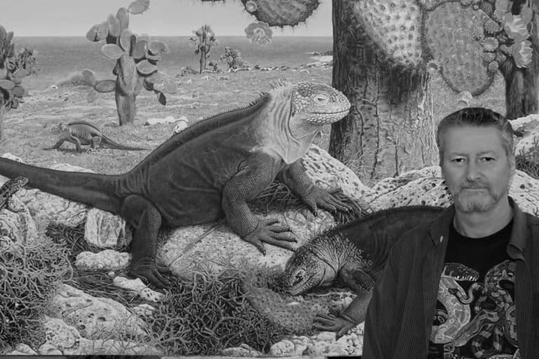 Tell Hicks, reptile artist