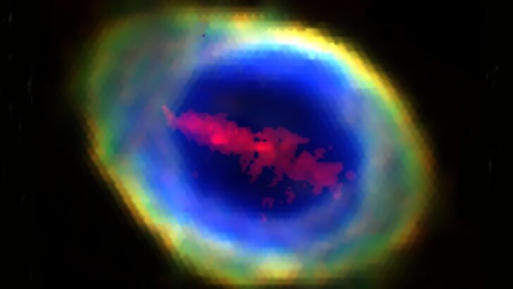 Surprise Discovery: Vast Iron Bar Detected Within the Ring Nebula