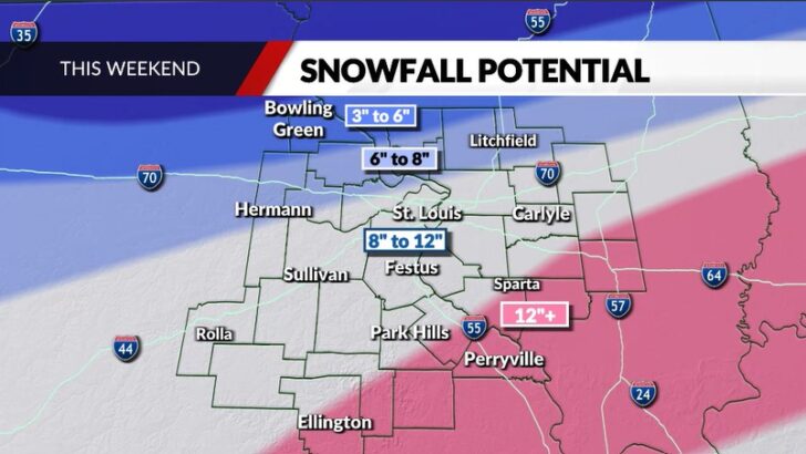 St. Louis – Second Snow Wave Builds on Saturday’s Accumulation