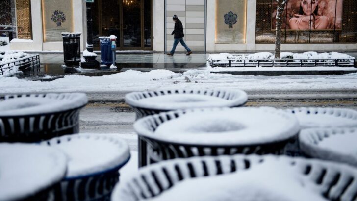 Ice Chokes DC Alleys Leaving Crews to Drag Trash Manually